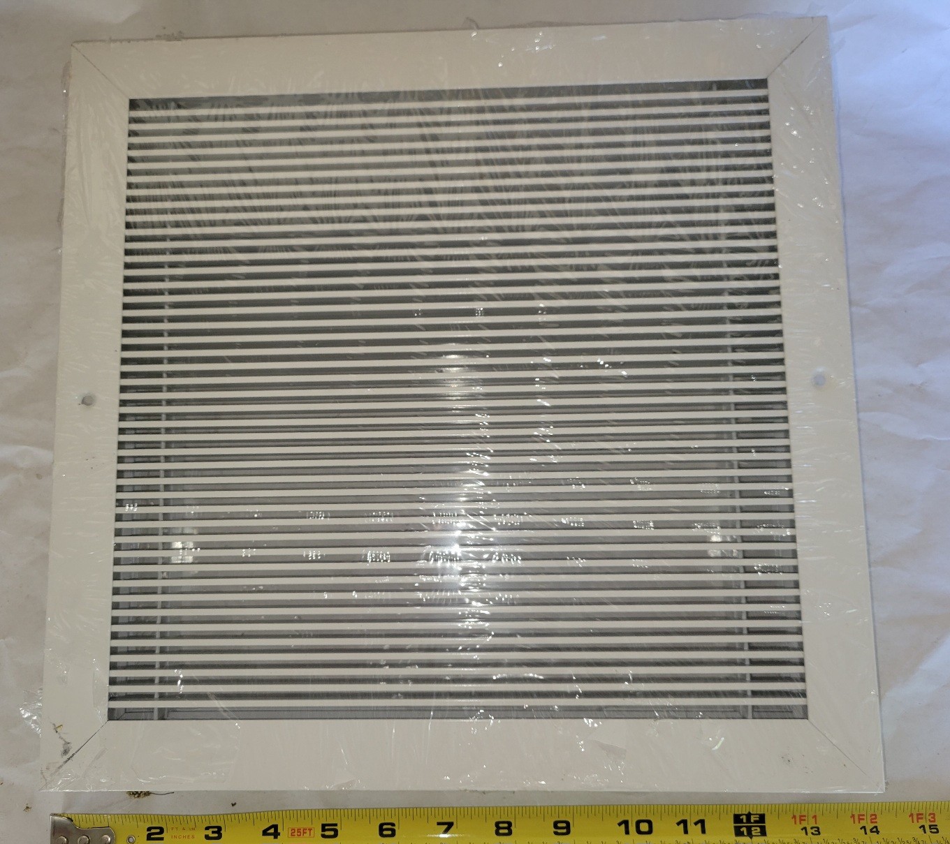 Ceiling/Wall Return Air Grille 12 In W X 11.5 In H Opening White Thick Aluminum