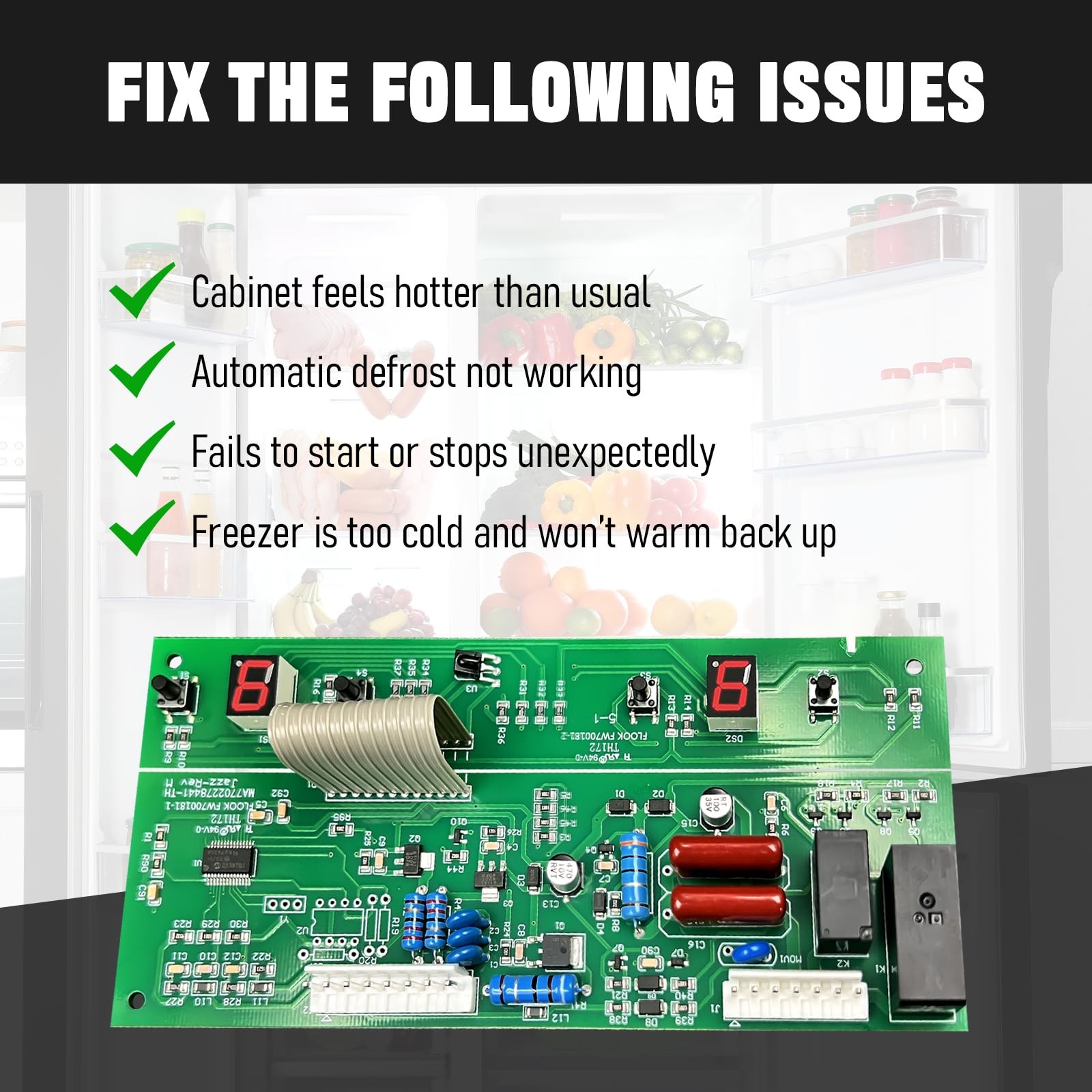 WPW10503278 Refrigerator Control Board W10503278 Compatible for Whirlpool…