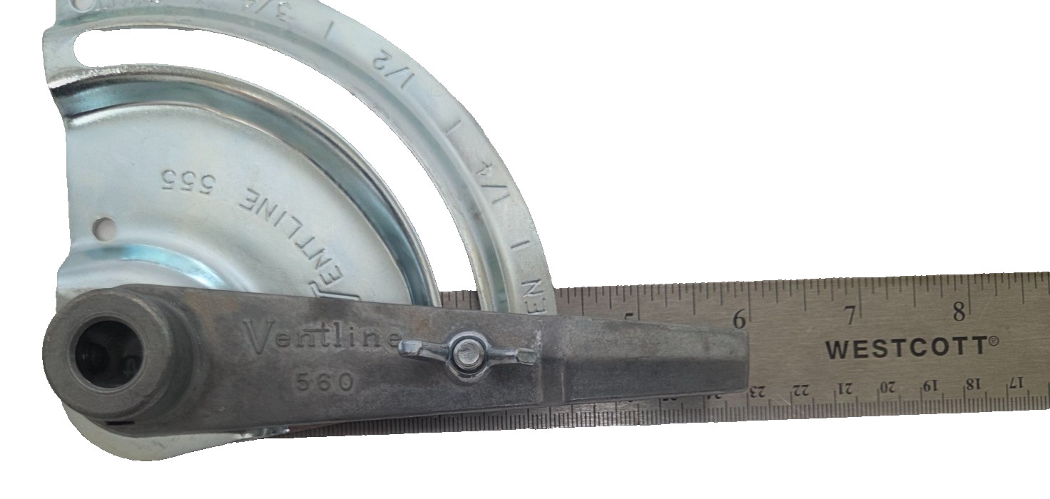 Qty 20 Ventline 555 Steel HVAC Damper Quadrant, 1/2″ Rods + Ventline 560 Handle