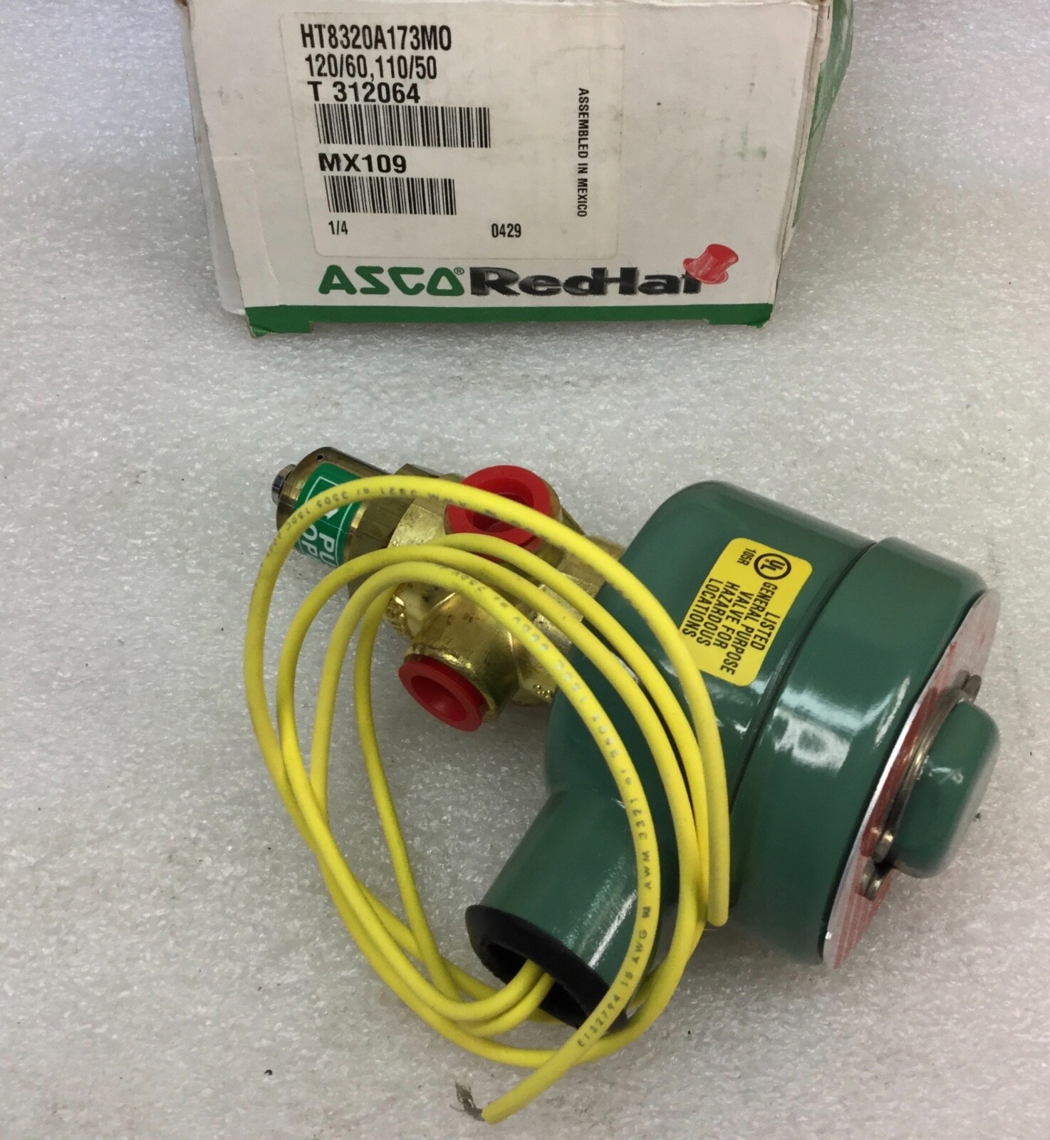 ASCO HT8320A173M0 120VAC SOLENOID VALVE 1/4″ NPT NEW IN BOX