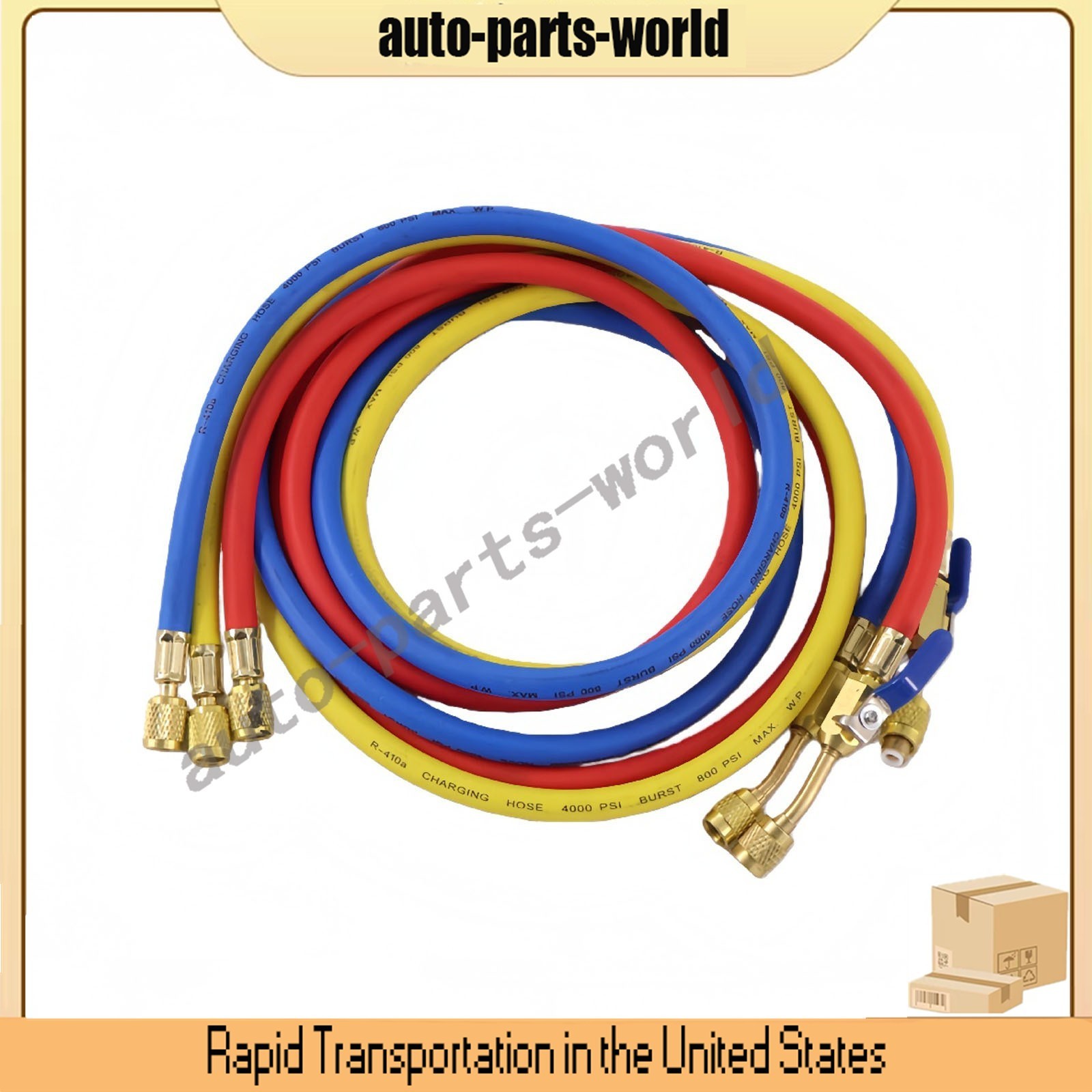 29986 For Plus II 1/4″ Charging Hose Set 72″ Compact Ball US STOCK