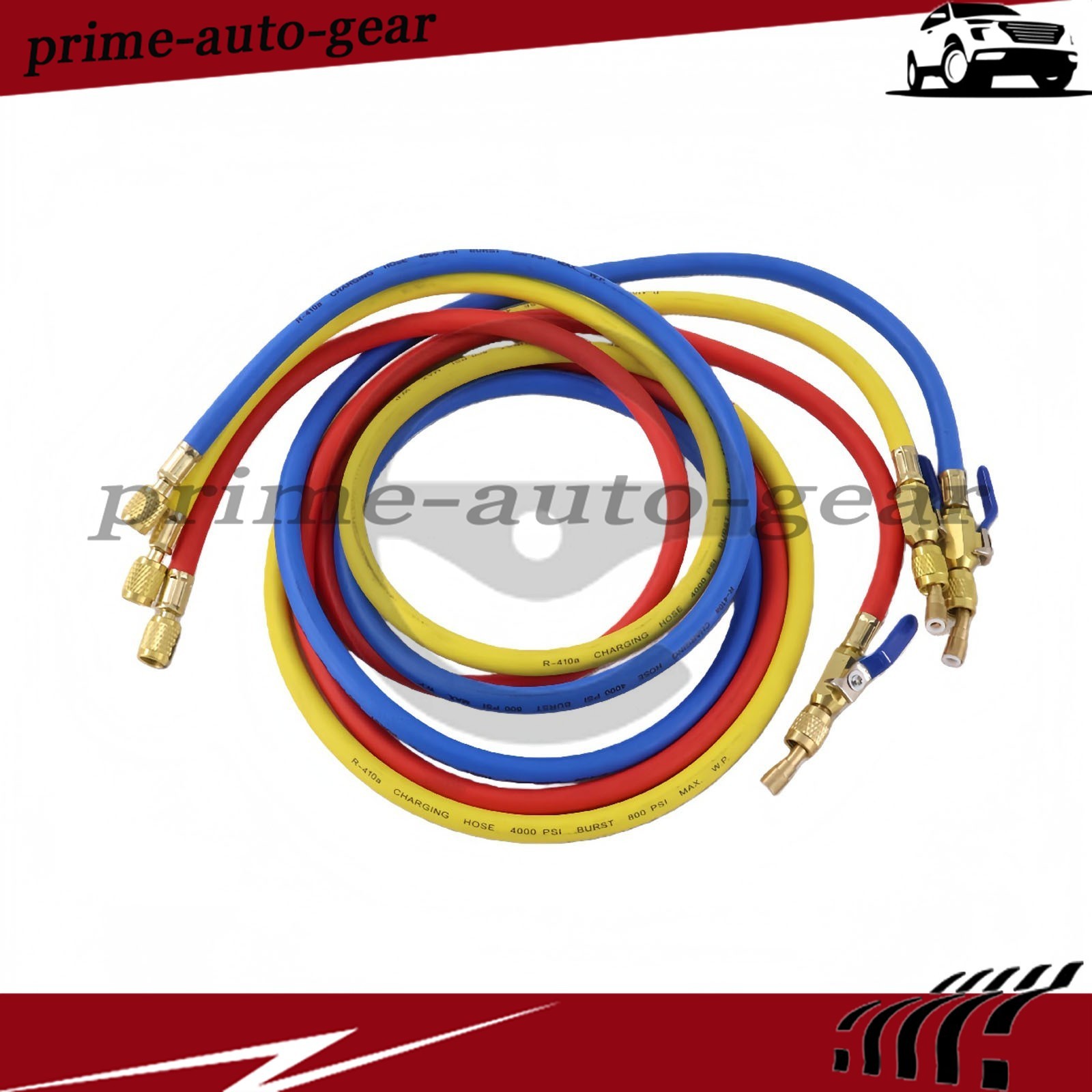 3Pack 29986 Plus II 1/4″ Hose with Compact Ball Valve 72″ for R-410A Refrige