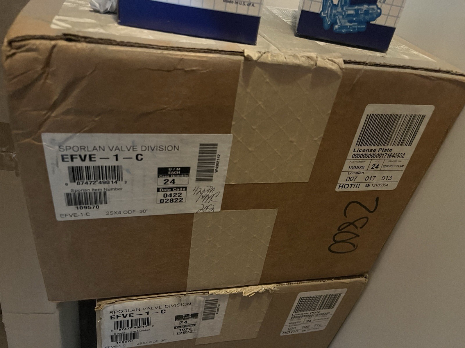 24 Sporlan TXV EFVE 1C 1/4×1/2 ODF SolderStrainer 1/4ODF EXTEQ30″CapillaryTube