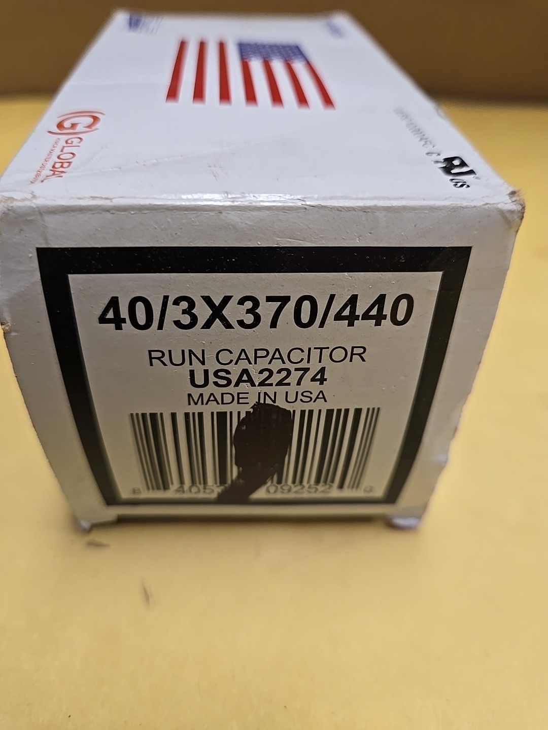 AmRad USA2274 Round Run Capacitor 40+3 uF MFD 370 / 440 Volt Made in USA