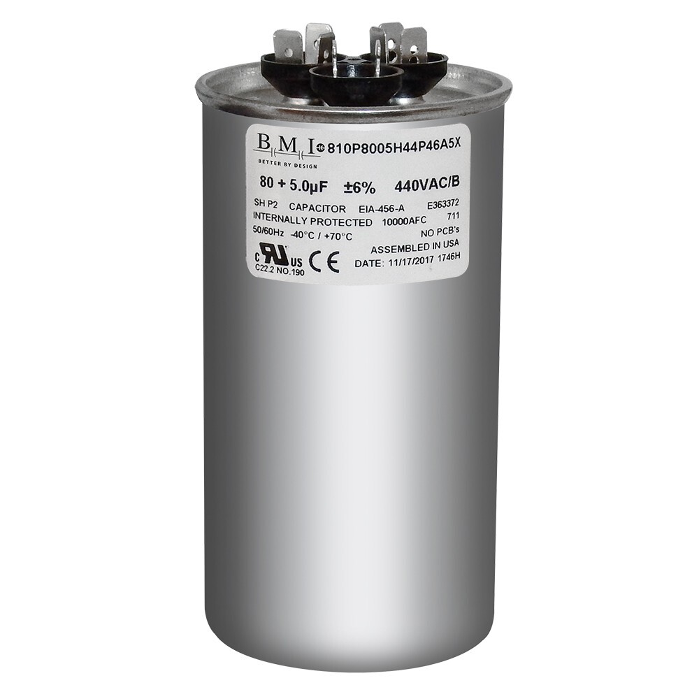 80/5 uf MFD 370 440 VAC Run Capacitor replaces GE Genteq Capcom C3805R C4805R