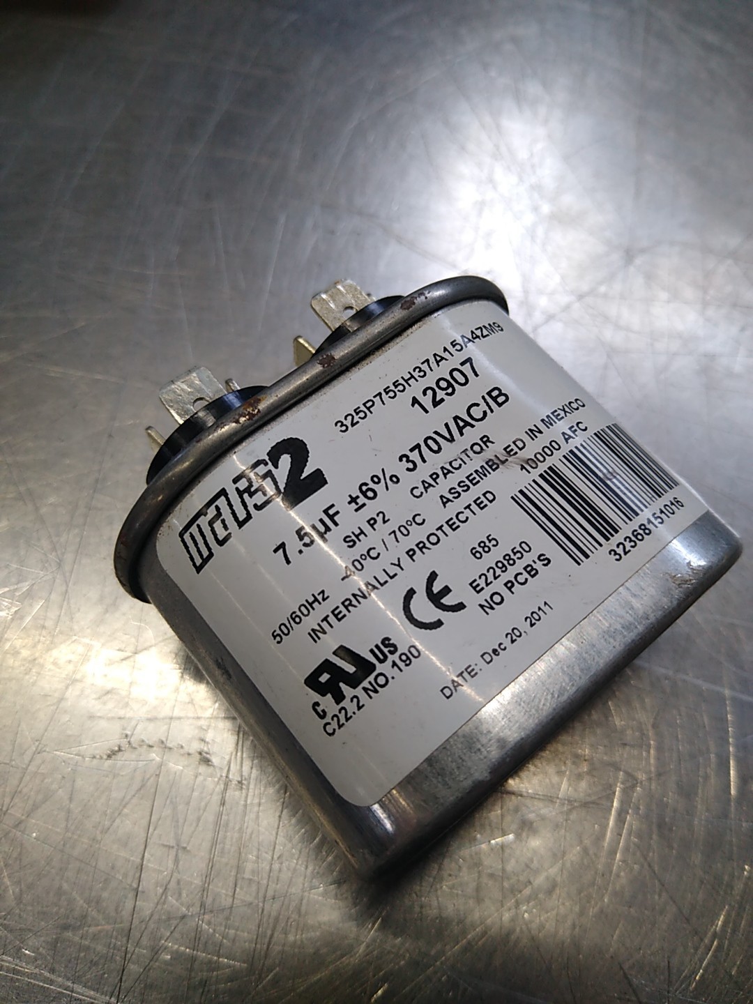 Mars2 motor run capacitor 12907