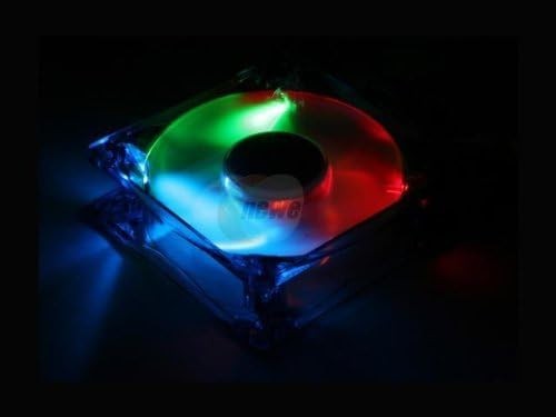 Tek-Chain 80mm 8cm Multi-Color 4 LED Computer Case Cooling Fan + Adjustable RPM
