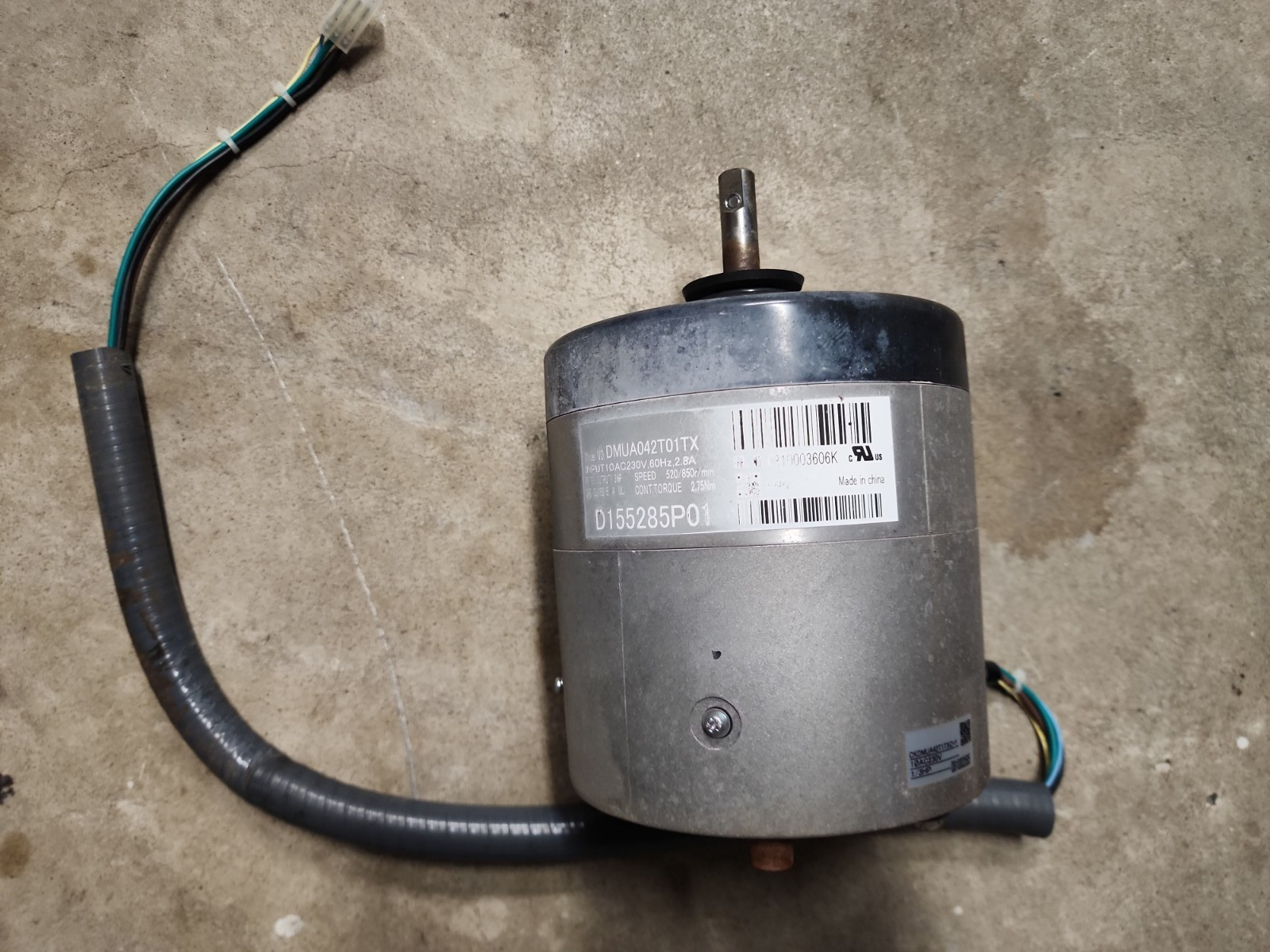 Trane D155285P01 1/3 HP ECM Condenser Fan Motor DMUA042T01TX 230V used