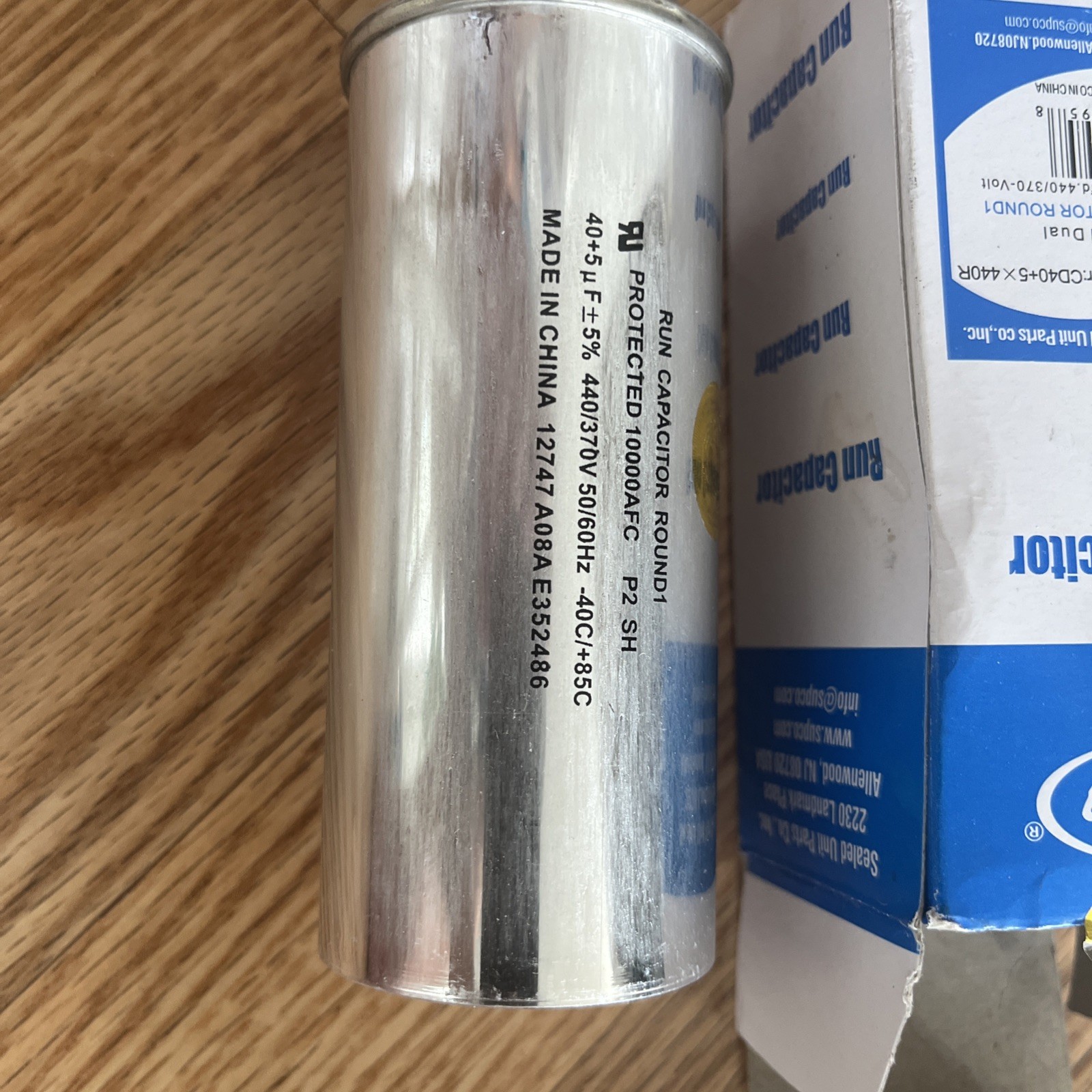 LOT OF 2 Supco Run Capacitor ROUND DUAL CD40+5 x 440R