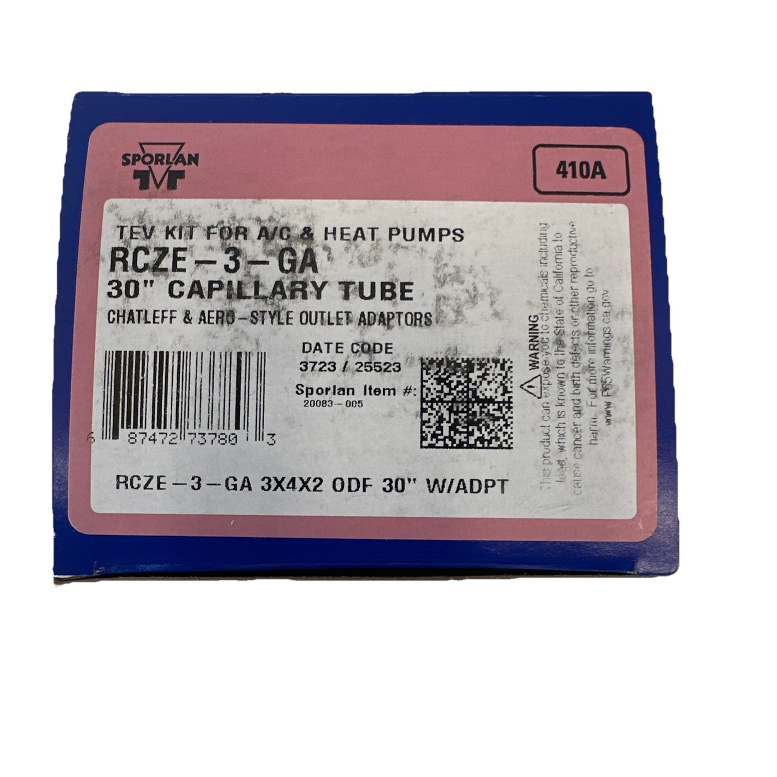 RCZE-3-GA TEV Kit For A/C & Heat Pumps 30 in Capillary Tube by Sporlan 151366