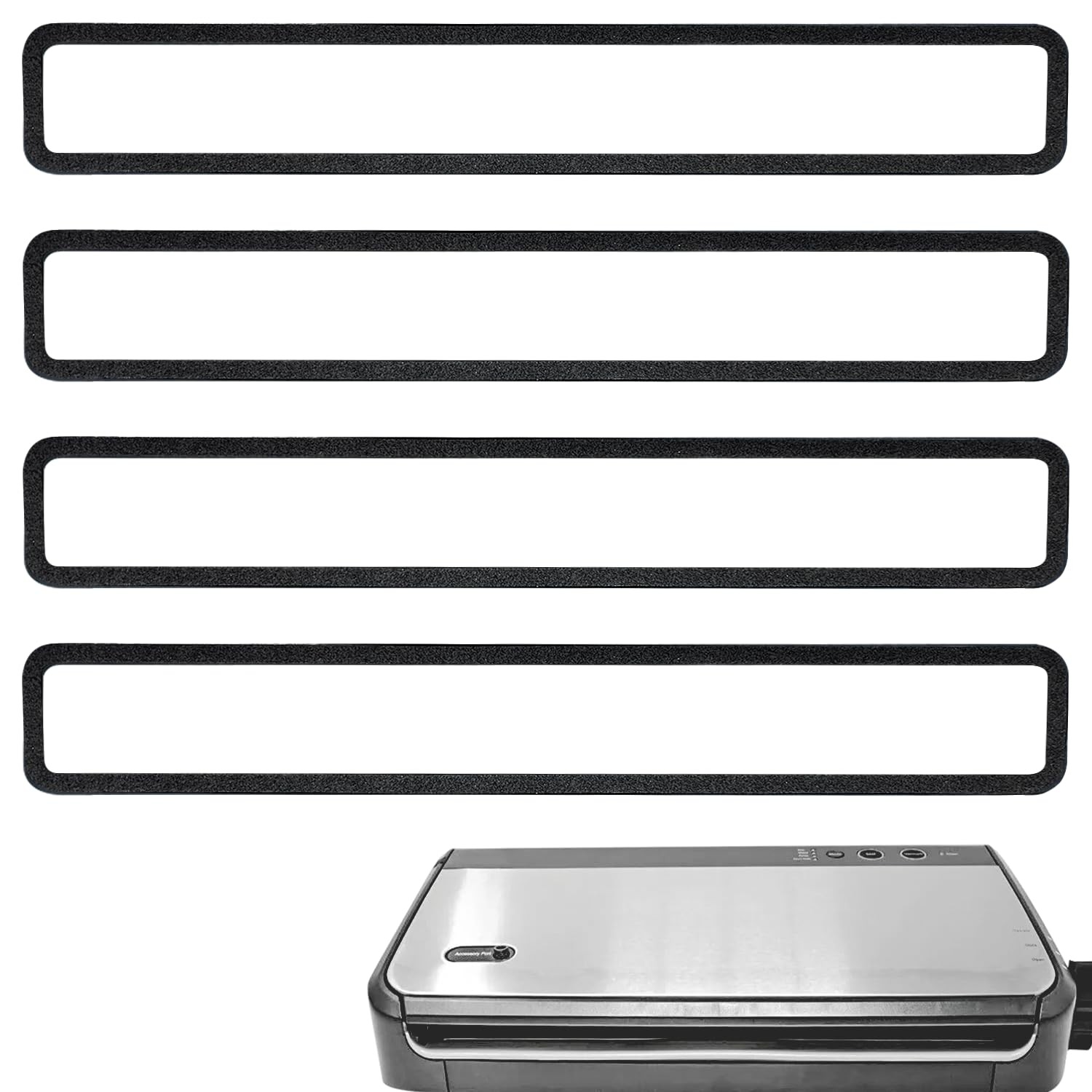 ziHenryDa 4 Pack 12.9 inches (L) x 1.8 (W) x 0.4 (H), Black
