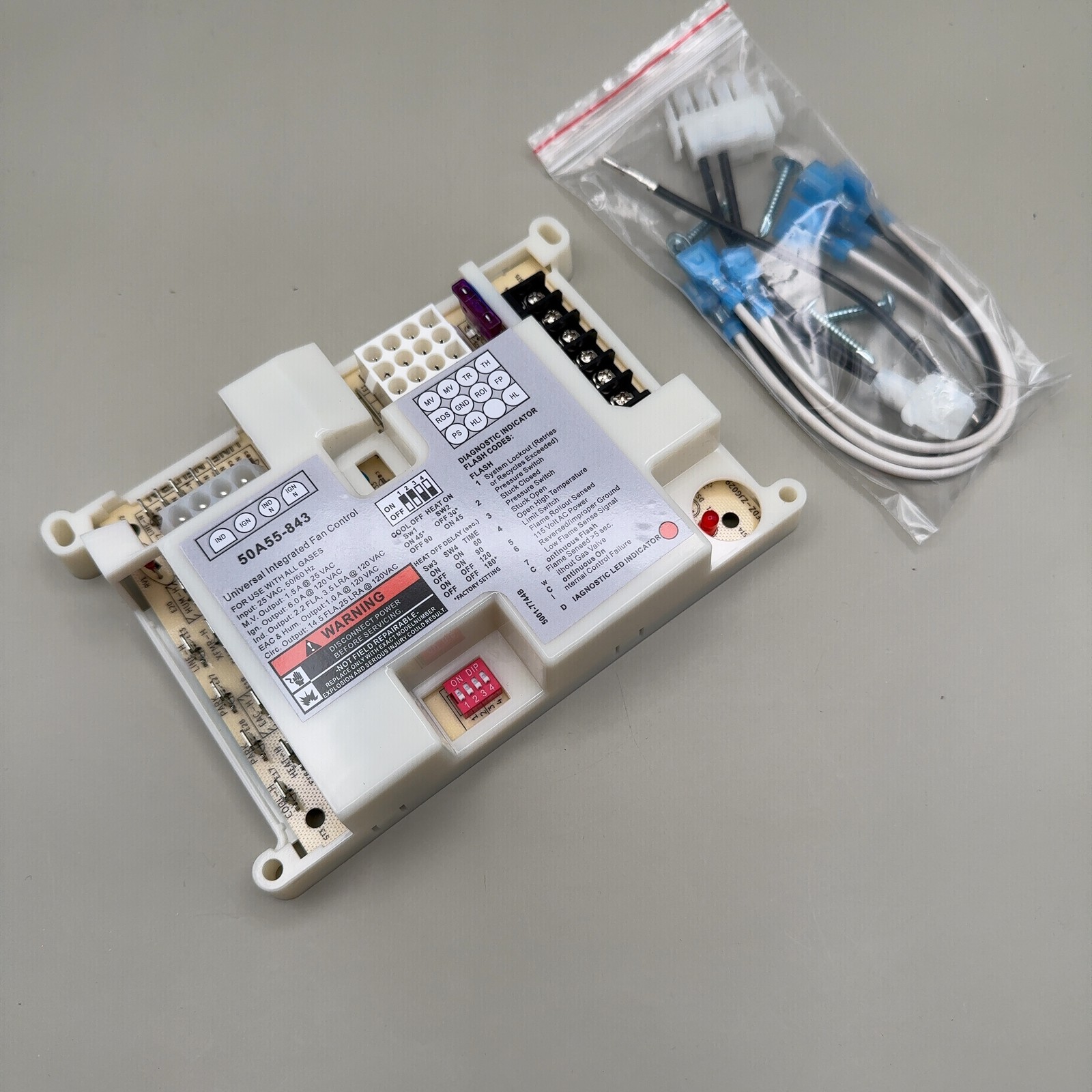 50A55-843 Furnace Control Board 4 White Rodgers Ignition Module Univrsal 24/120V