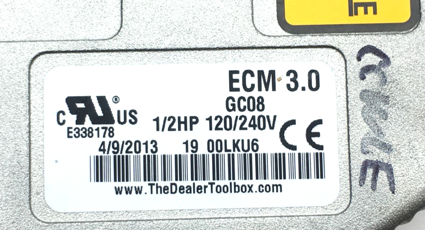 Genteq ECM 3.0 GC08 Module Only 1/2HP 120/240V CCWLE used #J131