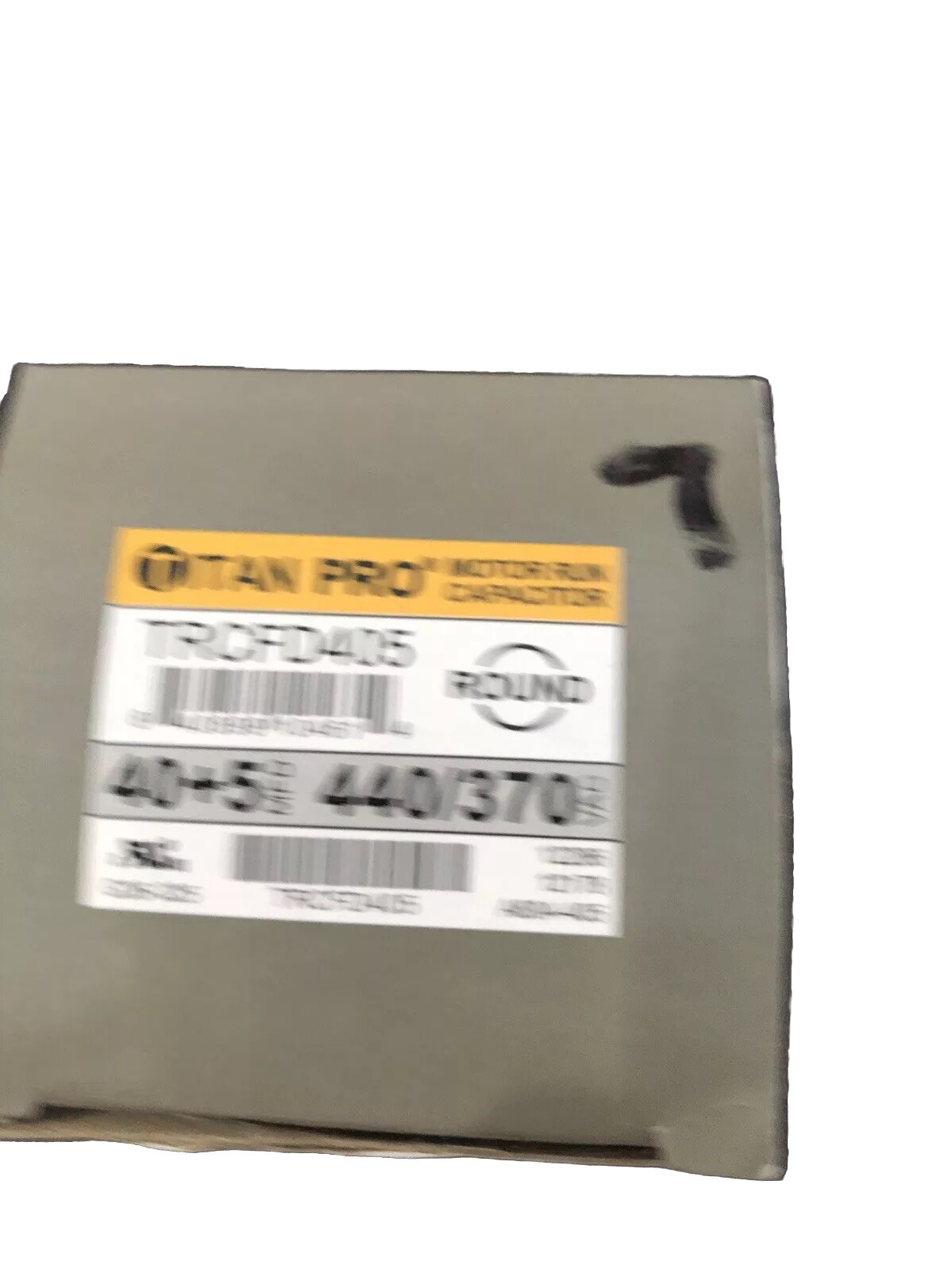 NEW! Titan Pro Dual Rated Motor Run Capacitor Round MFD 40/5 440/370VAC TRCFD405