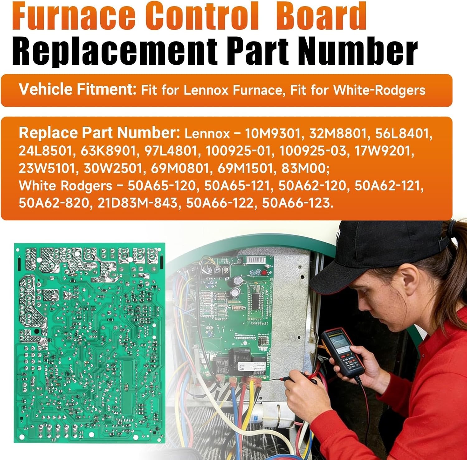 21D83M-843 Furnace Control Circuit Board For Lennox G40UH 83M00 & White-Rodgers