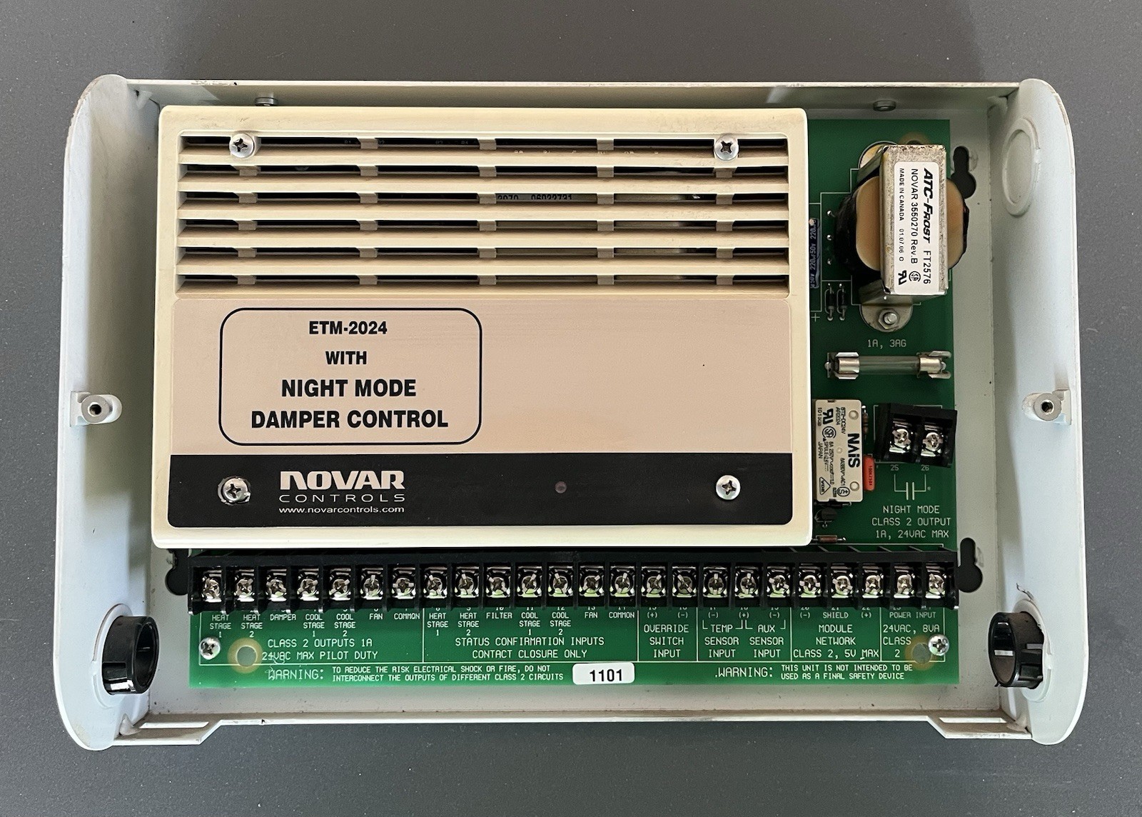 Novar Controls ETM-2024 Thermostat Module And Board W/Night Mode Damper Control