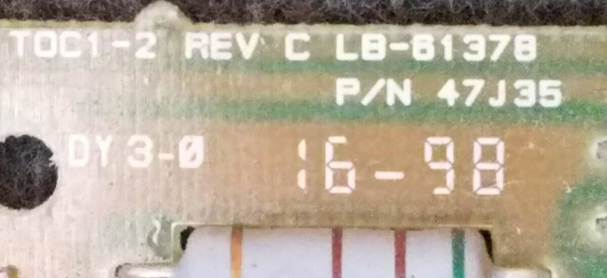 LENNOX TOC1-2 C REV LB-61378 P/N 47J35 Timed Off Control Circuit Board