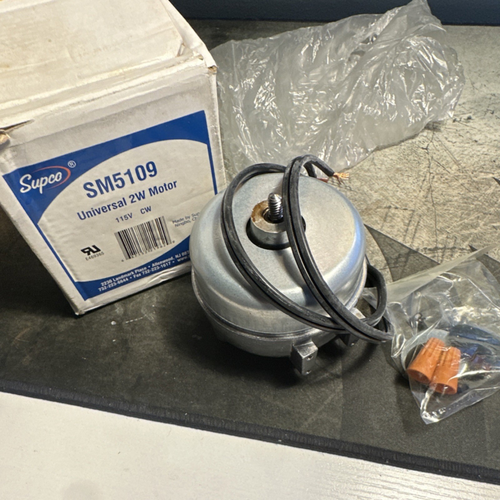 Supco SM5109 Universal 2W Condenser Electric Motor 115V CW