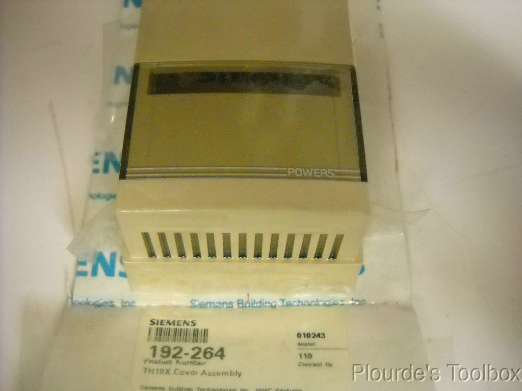 New Siemens Building Tech Thermostat Cover Beige / Off White, Model 192-264