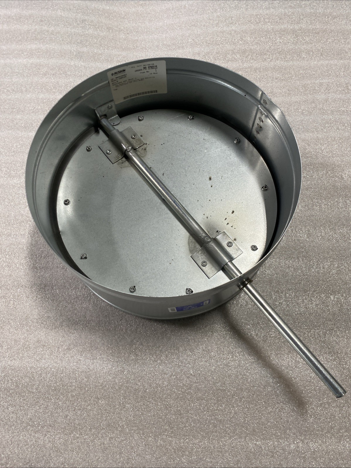 Ruskin CDRS25 Galvanized Round Control Damper 12” without Actuator – NEW