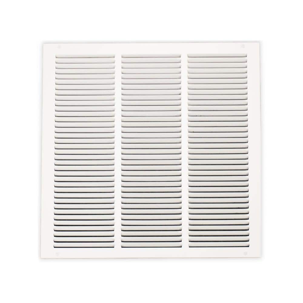 18 in. x 18 in. Steel Return Air Grille in White