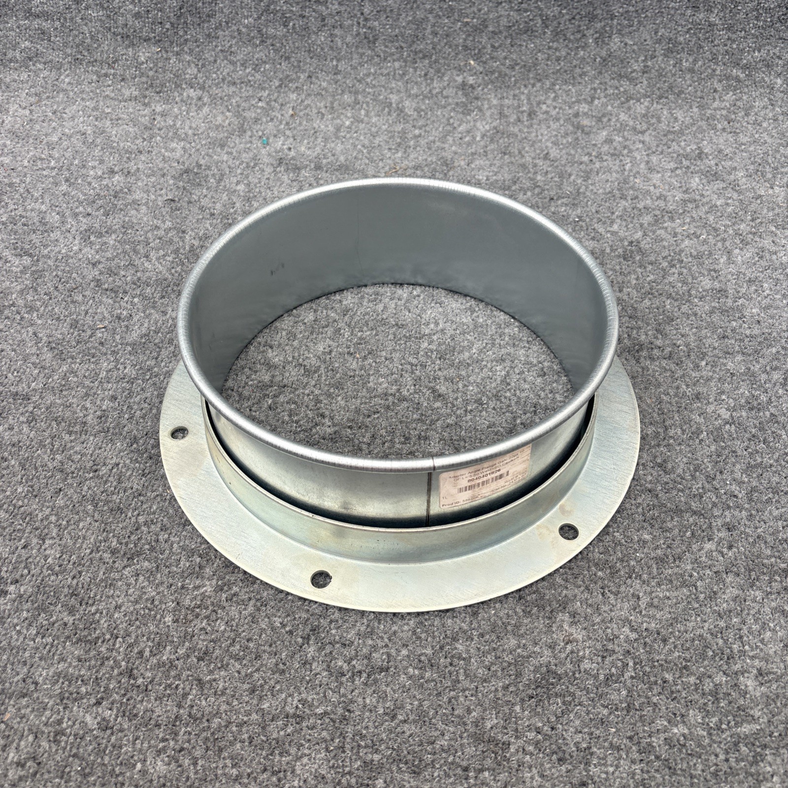 Nordfab 8040401826 Round Angle Flange Adapter 10″ Duct Dia, Galvanized New Other
