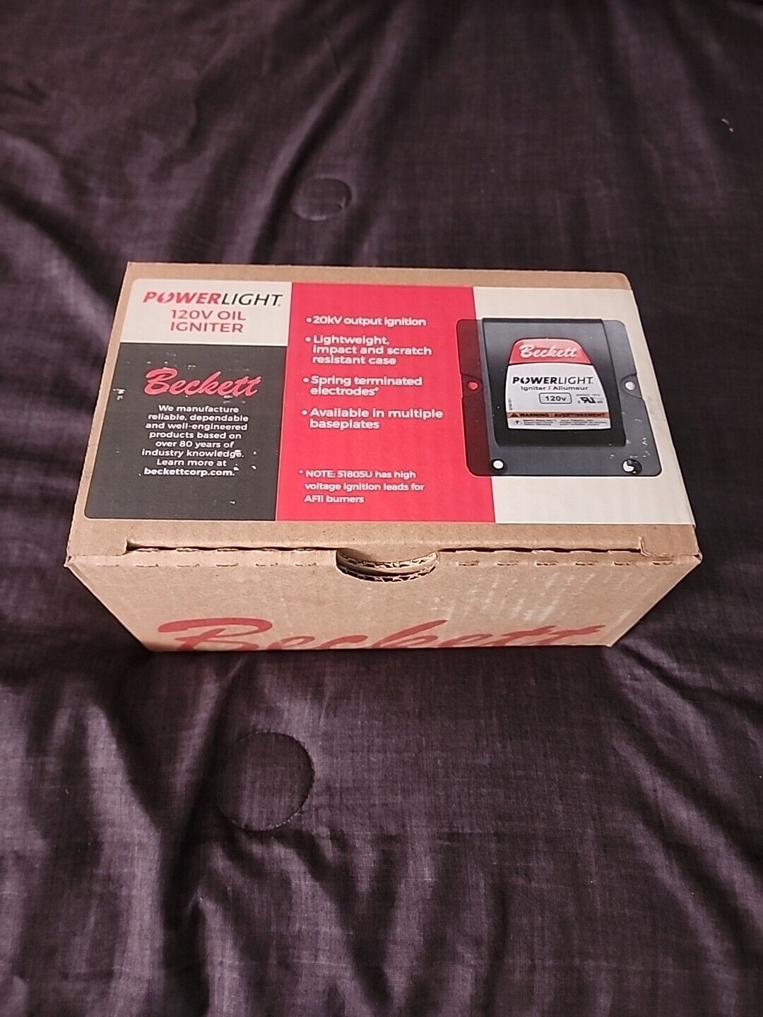 Beckett 51771U Igniter for use on A, AF & AFG Energy Logic — BRAND NEW SEALED!