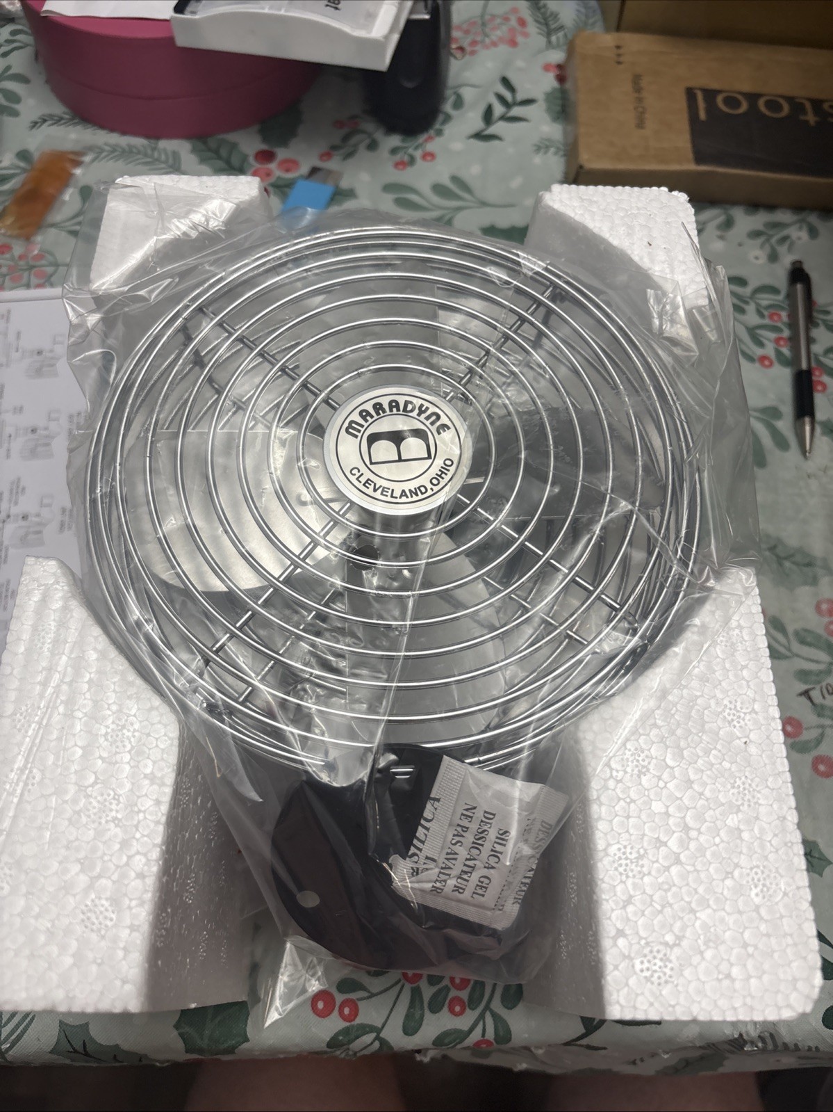 Maradyne 12V DC Hardwire Dash Fan 6.5” Blade Día 220/270 CFM Chrome Plated Steel