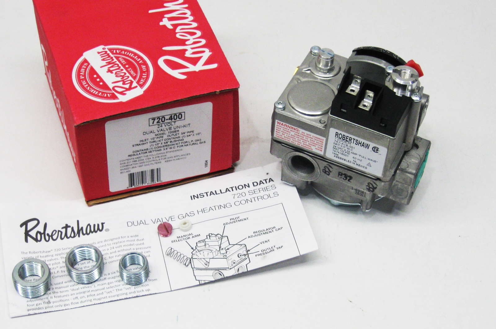 720-400 Robertshaw Gas Heating Furnace Valve 24V 7200ER