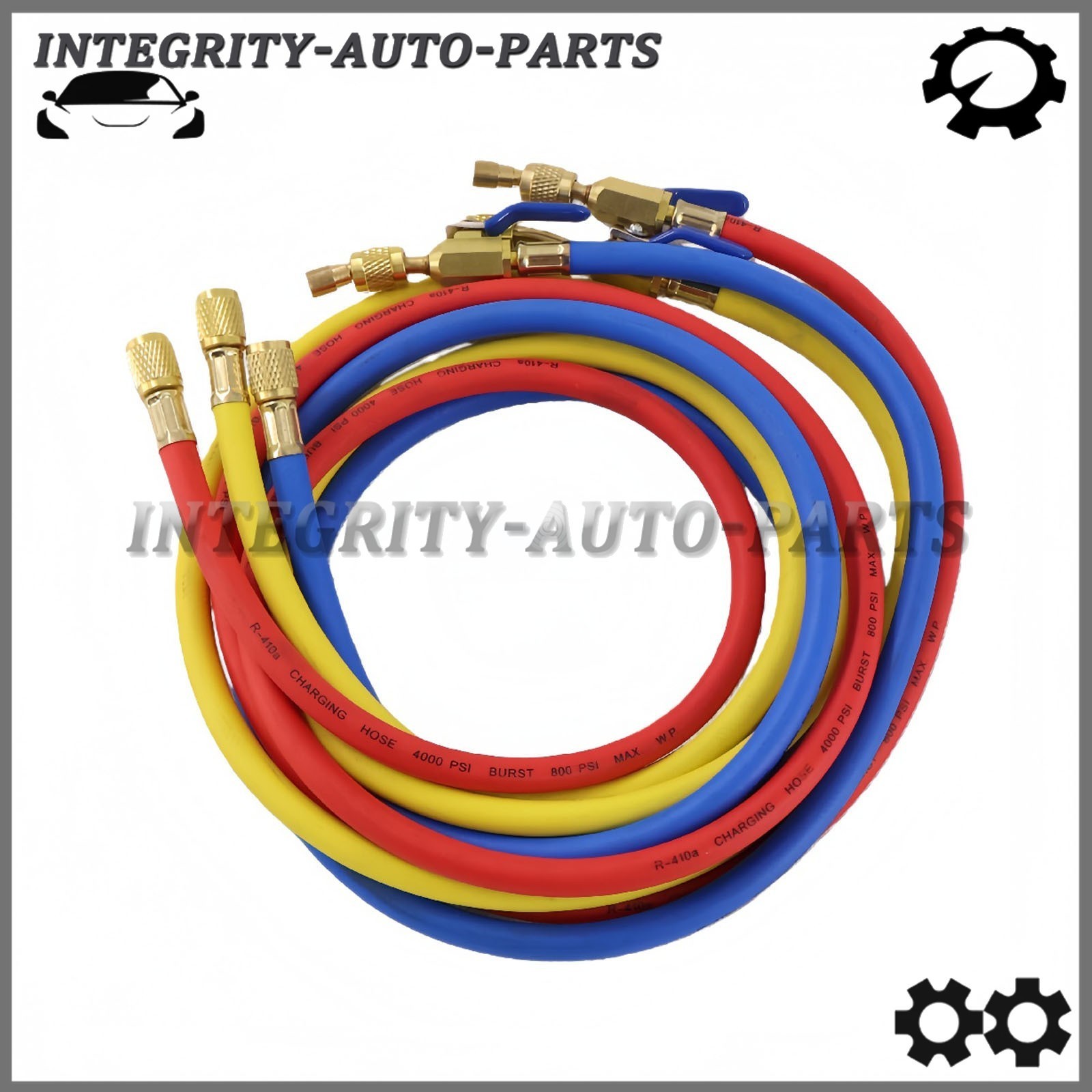 3Pack 29986 Plus II 1/4″ Hose with Compact Ball Valve 72″ Fit for R-410A Refrige