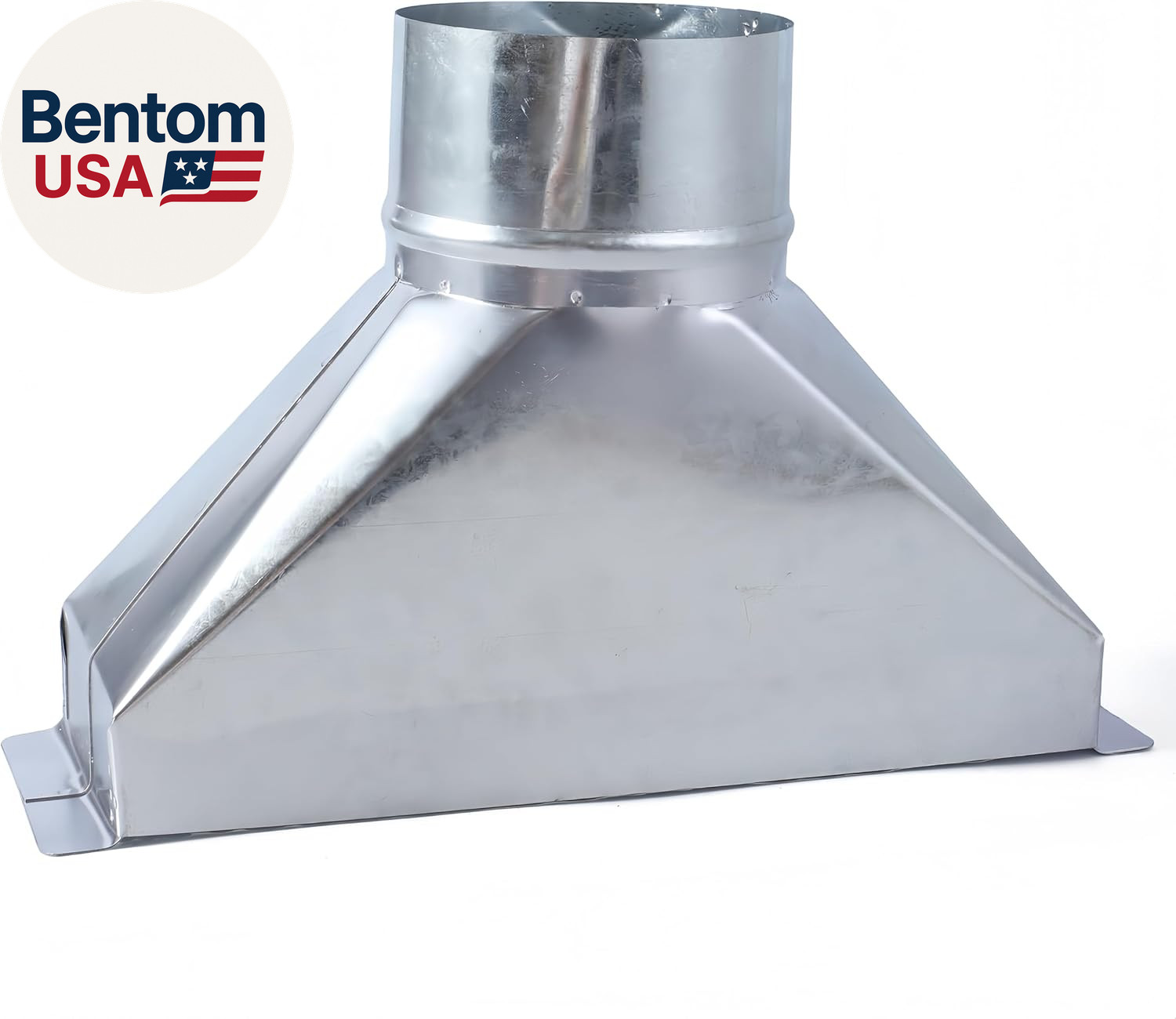 3 1/4-Inch X 10-Inch to 4-Inch Diameter Galvanized Rectangular to round Duct Tra