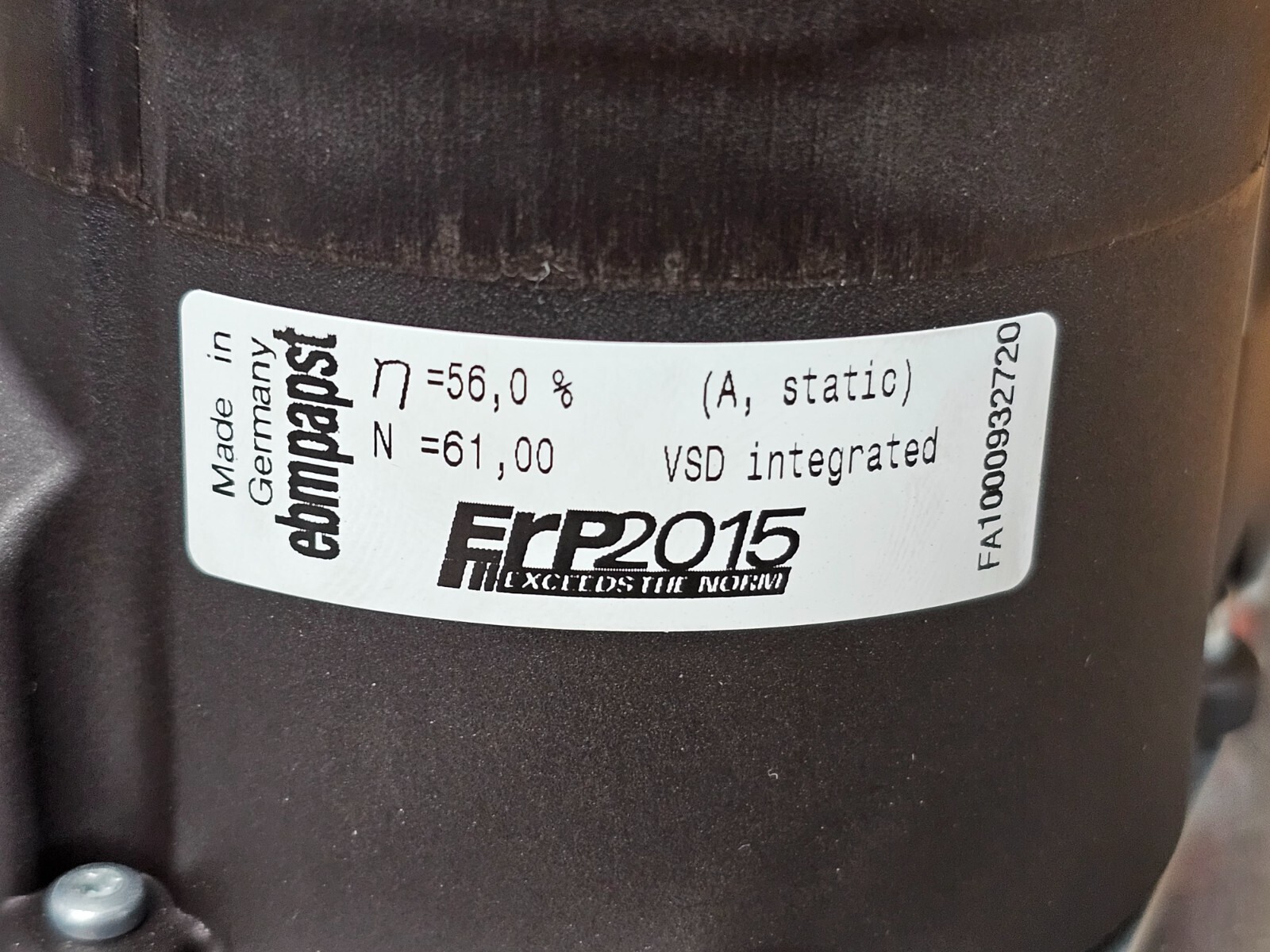 PUREX (Ebmpapst) 300172, 230V Blower Motor (Fume Extractor Xbase 400 & Alpha 400