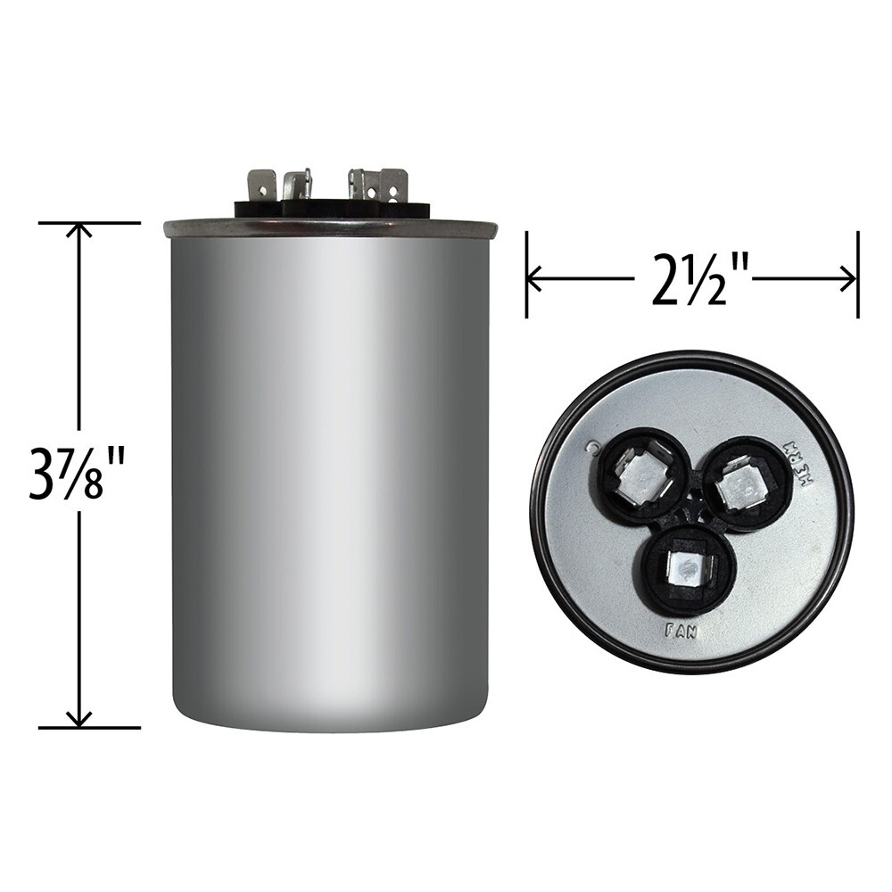 14284 – Mars OEM Replacement Run Capacitor 440/370 VAC 35/7.5 MFD Round