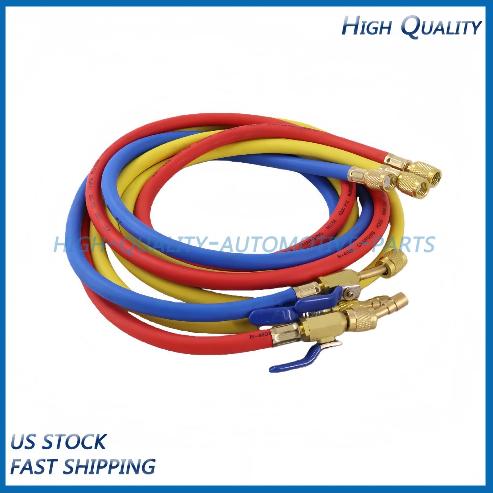 For R-410A Refrige 3Pack 29986 Plus II 1/4″ Hose with Compact Ball Valve 72″ NEW