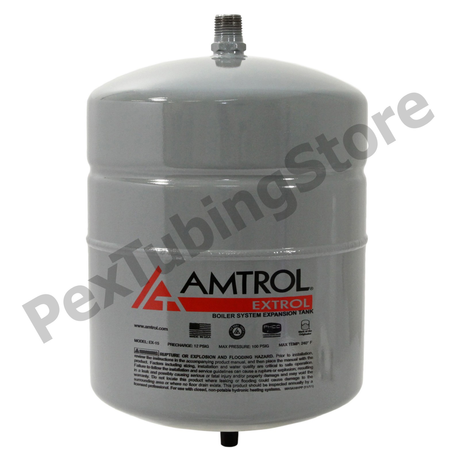 Amtrol Extrol EX-15 Boiler Expansion Tank, 2.0 Gallon Volume, #101-1