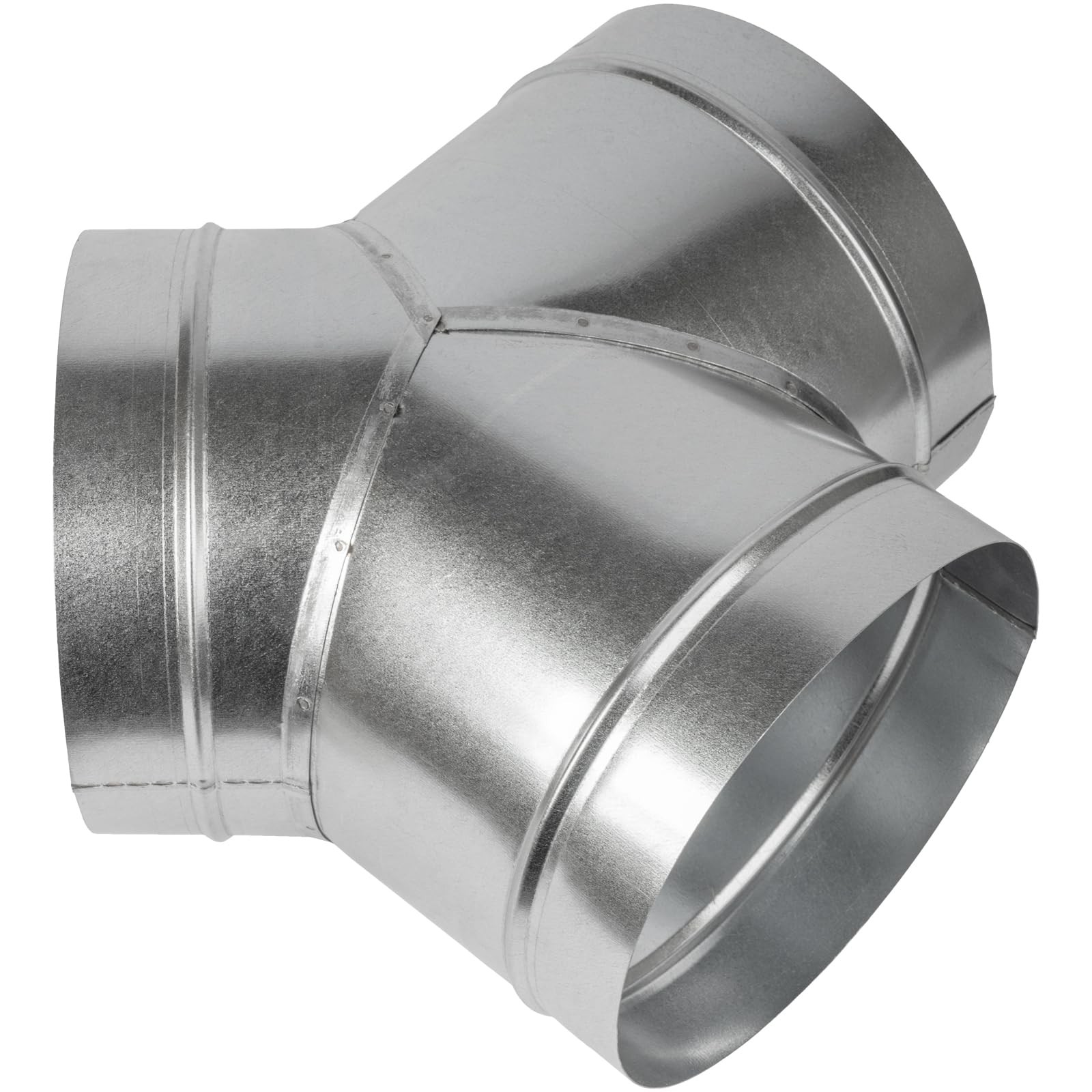 Repa Market 8 Inch Y Duct Connector – 45 Degree Galvanized Steel Duct Splitter