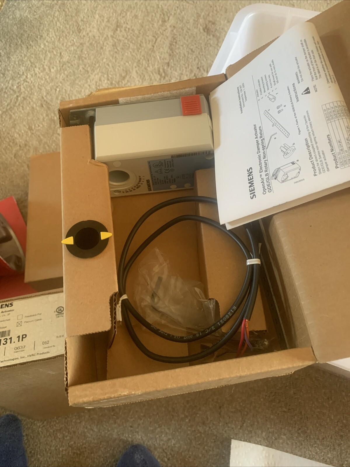 Siemens GDE131.1P OpenAIr Actuator NSRt24 V 44inch Lb 3P NOS NIB