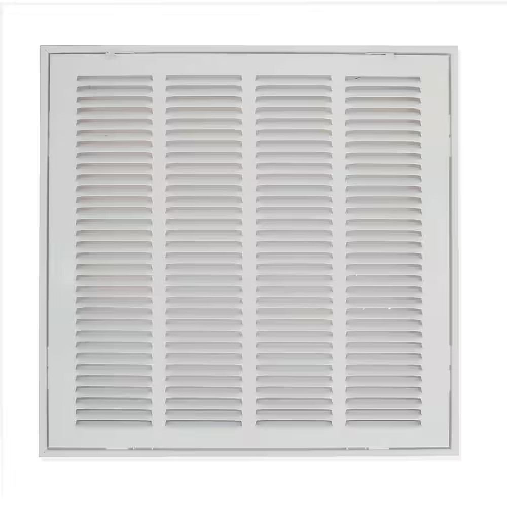 EZ-FLO Return Air Filter Grille 16×16 Steel Vent Cover Wall Ceiling White