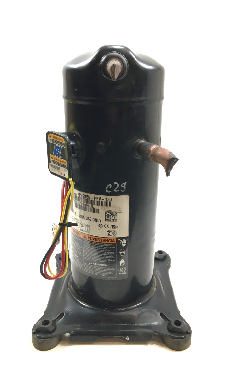 Copeland 2.5 Ton Scroll Compressor ZP29K5E-PFV-130 R410A 208/230V 1 PH used C25