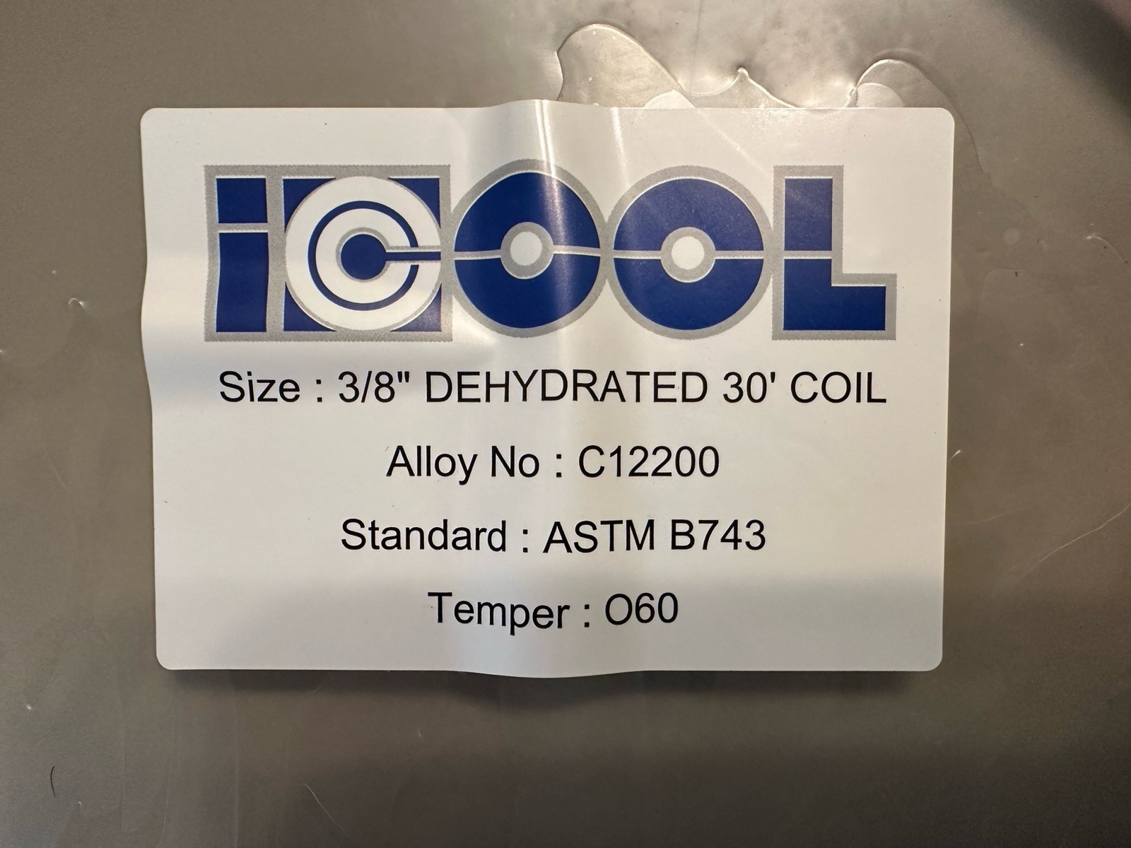 ICOOL 3/8” Dehydrated Copper Tube Coil 30’ C12200 ASTM B743 O60 HVAC / Lot Of 3