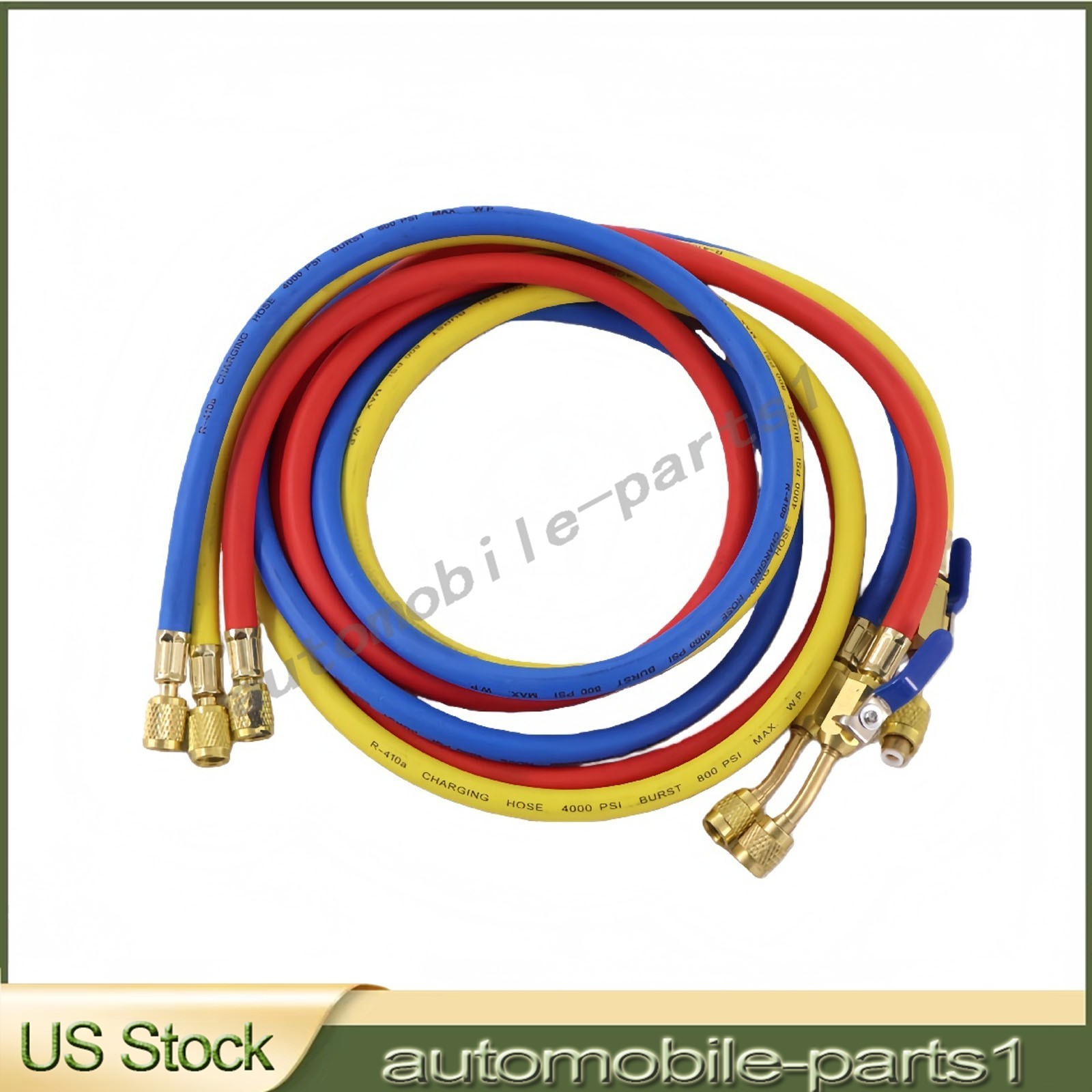 NEW For 29986 Plus II 72″ HVAC Charging Hose Set 1/4″ (3-Pack) USA