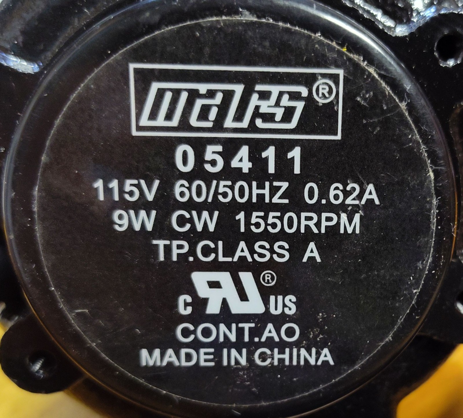 Mars 05411 ~ Cast Iron Shaded Pole Unit Bearing Motor ~ 9 Watt 115V 1550RPM 1/4″