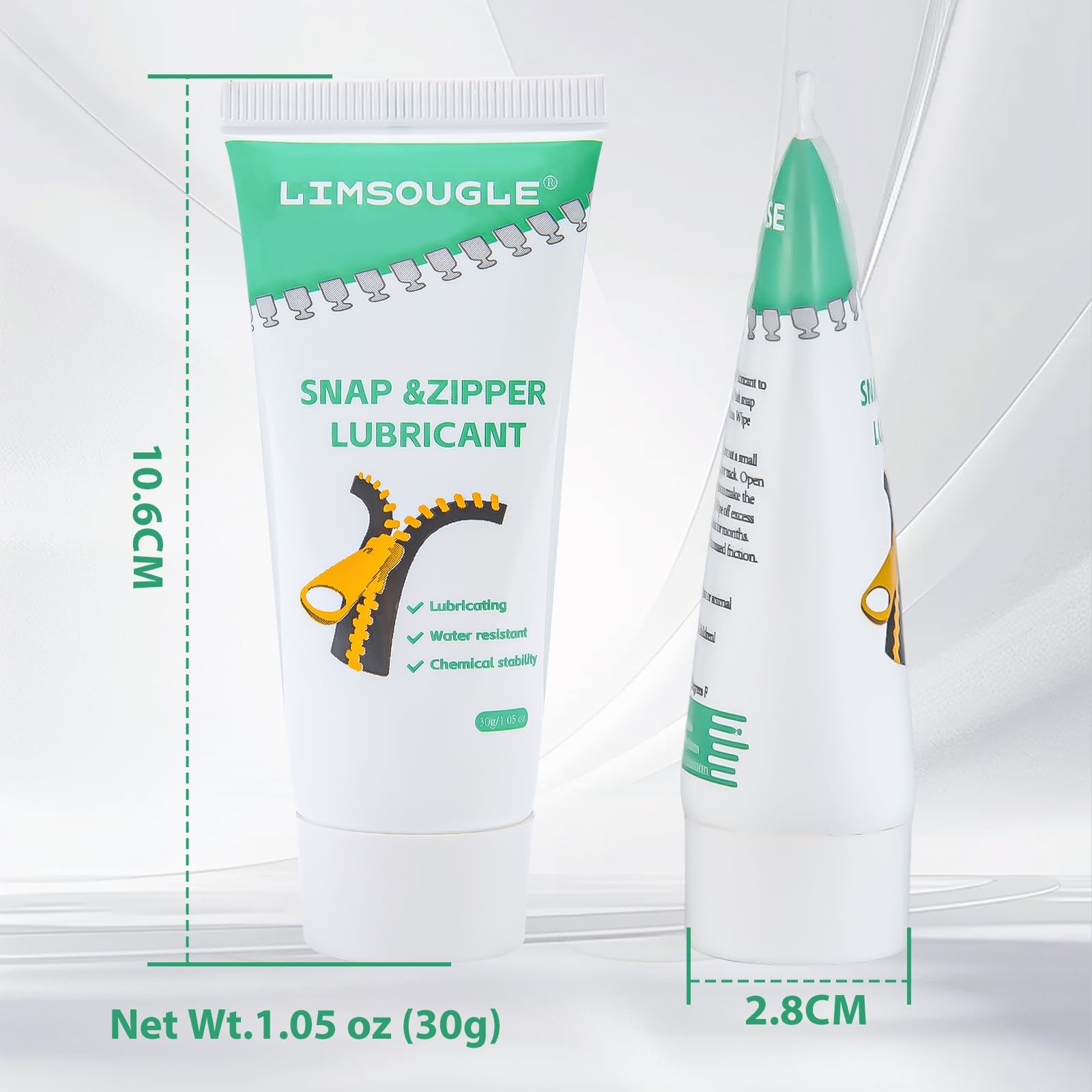 LIMSOUGLE Zipper Lubricant for Plastic & Metal – Non-Staining Lube 1-PACK