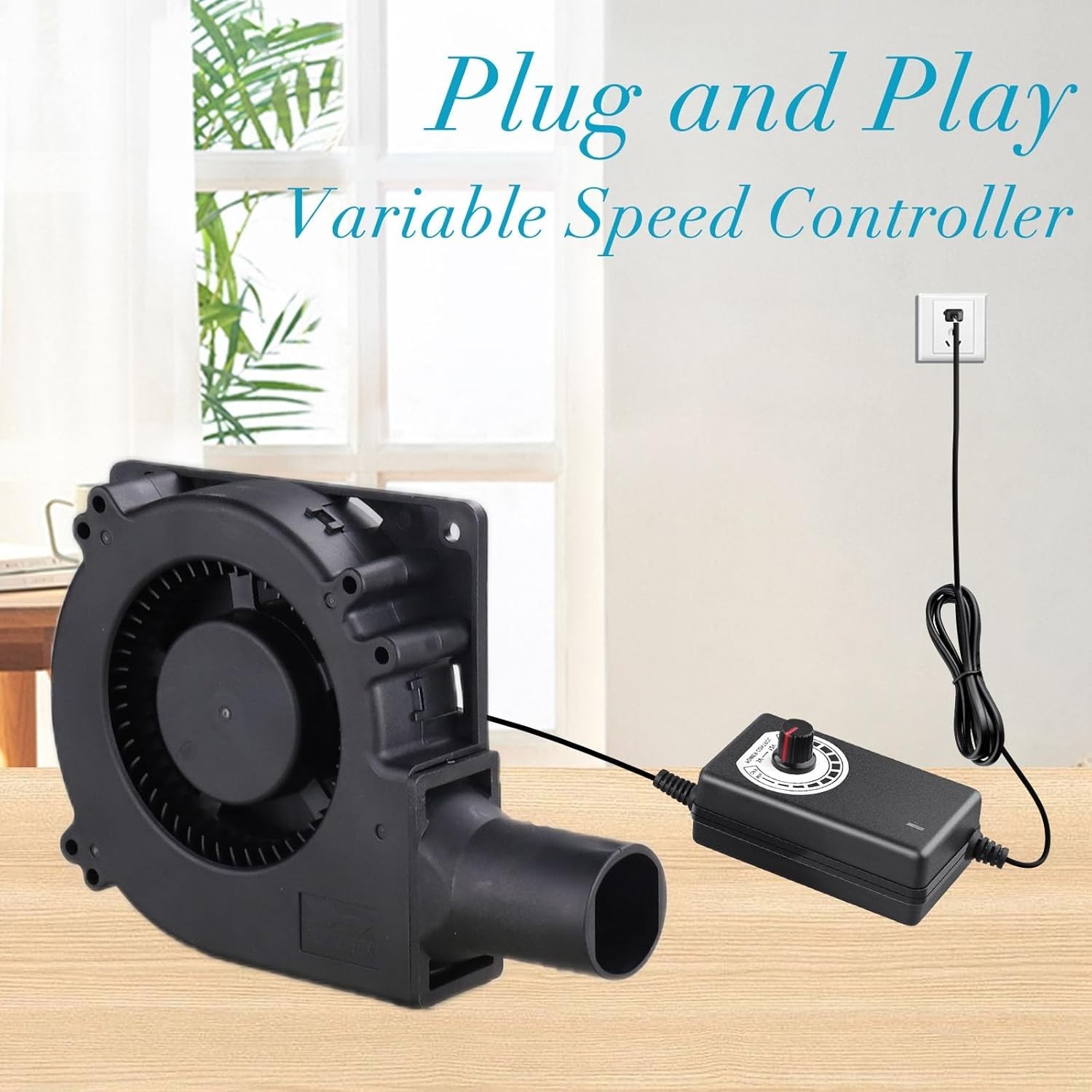 120mm 32mm Dual Ball Blower Fan 12V 110v AC Variable Speed Cooler DIY Projects