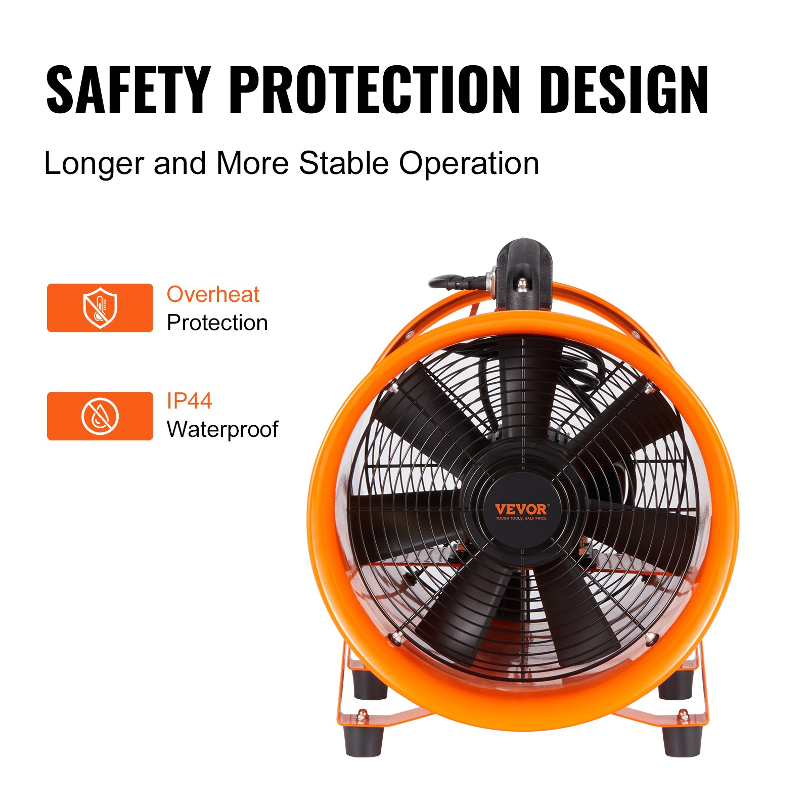 VEVOR 12″ Portable Extractor Fan Blower 33ft Duct Hose Ventilator Industrial