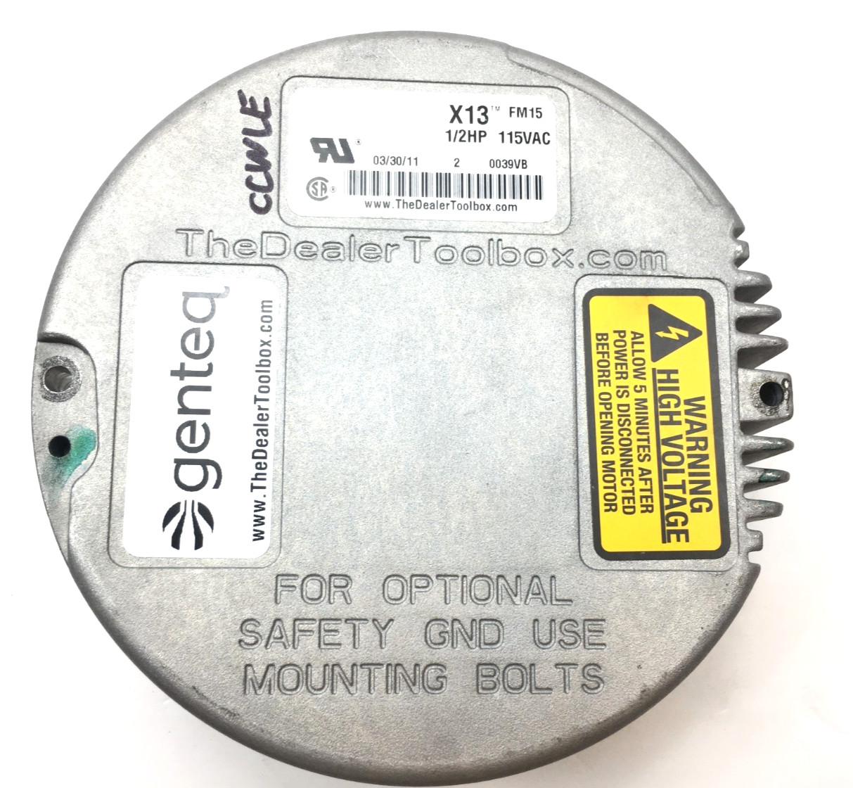 Genteq X13 FM15 Module Only 1/2HP 115V CCW LE used #J265