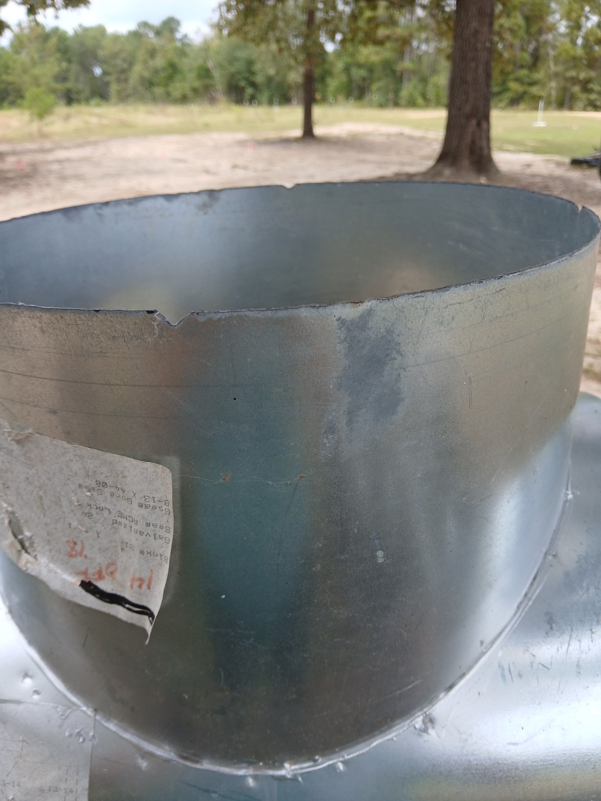 HVAC 14 Inch Diameter Duct Fitting Saddle Tee Galvanized Steel