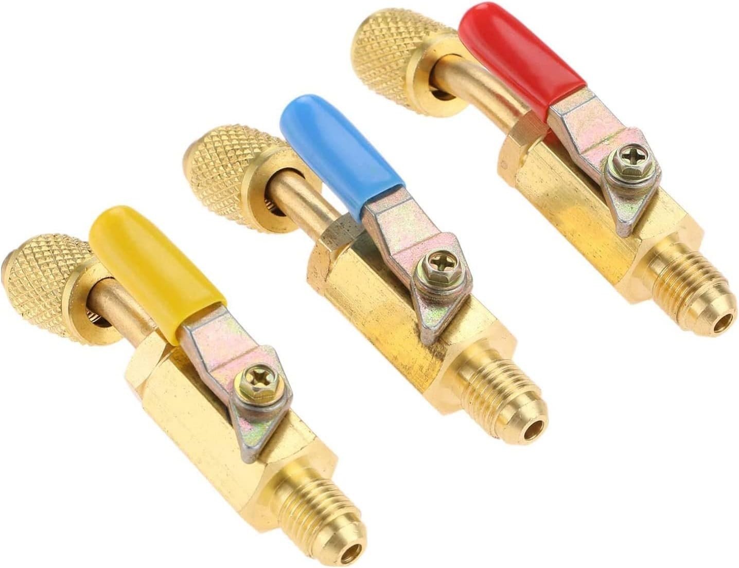 Air Conditioning Refrigerant Ball Valve 1/4’’ SAE, R410A R134A R12 R22 HVAC S…