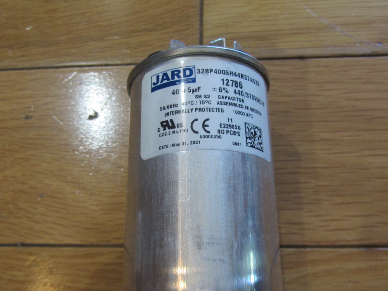 MARS/JARD 12786 40 + 5 uf MFD 370 440 VAC Round Dual Capacitor-MINT IN BOX-COOL!