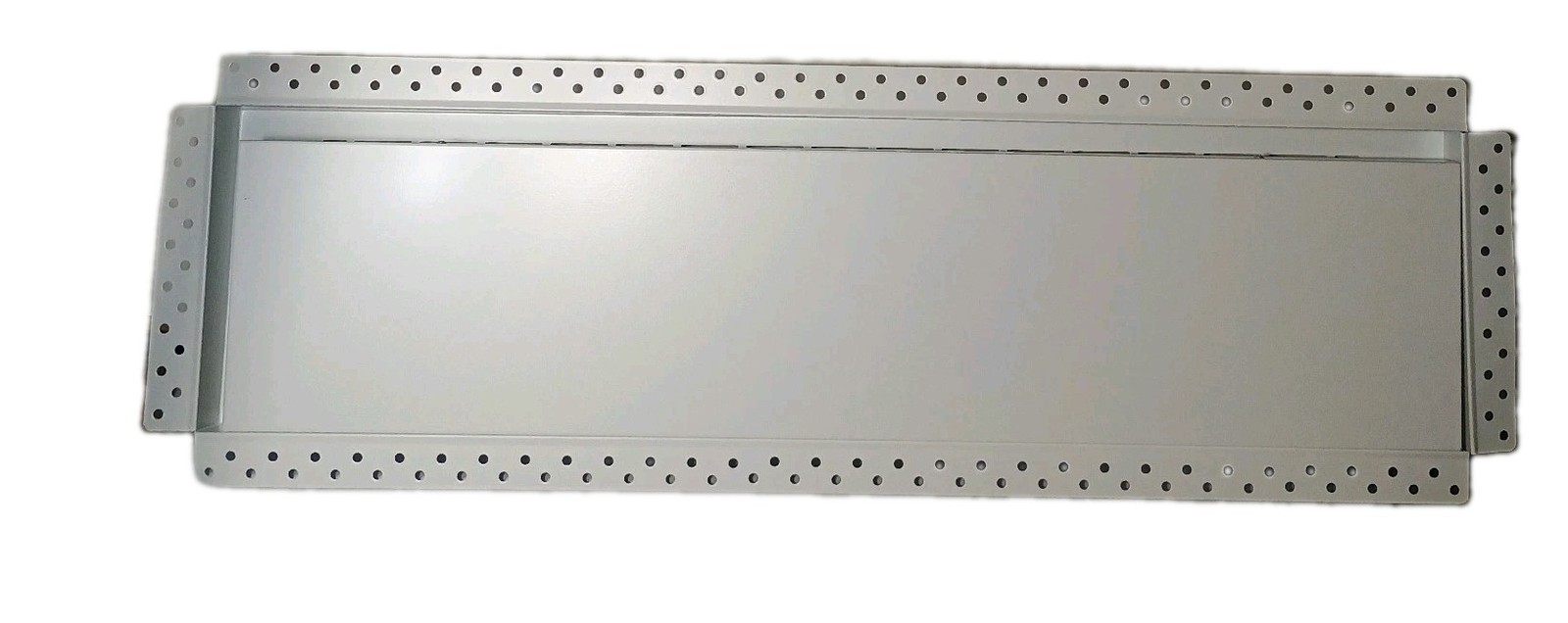 Zion Steel Return Air Grille 8″ x 30″ Flush Mount White Stainless Steel #18316